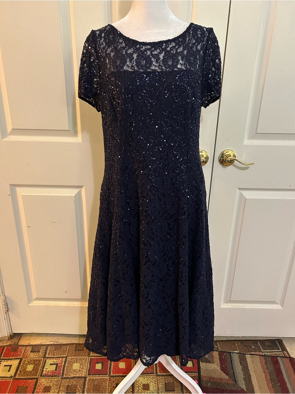 SLNY navy cocktail dress, size 16